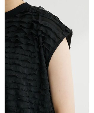 Green Parks フリルカットプルオーバー Black