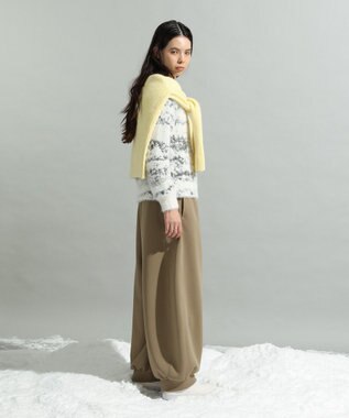 CRAFT STANDARD BOUTIQUE ニュアンス柄フェザーニットプルオーバー Ivory