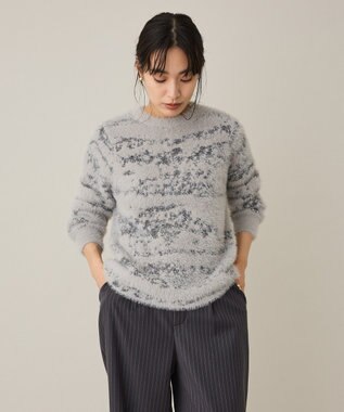 CRAFT STANDARD BOUTIQUE ニュアンス柄フェザーニットプルオーバー Gray