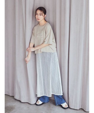 earth music&ecology ＣＡＮＮＥＳ　ショートＴ Beige