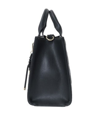 Maison de FLEUR チャーム付きリボンキルティングトートバッグ Black