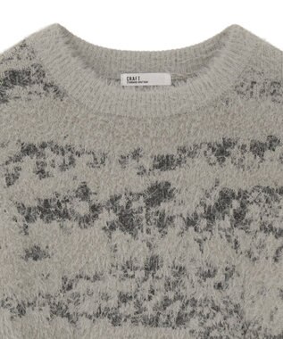 CRAFT STANDARD BOUTIQUE ニュアンス柄フェザーニットプルオーバー Gray