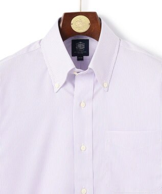 J.PRESS MEN 【PREMIUM PLEATS / 形態安定】マイクロストライプ ドレスシャツ / B.D. ライラック系1
