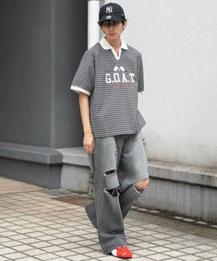 WEGO 【ユニセックス着用ITEM】チェックゲームシャツ ブラックチェック1