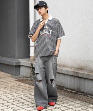 WEGO 【ユニセックス着用ITEM】チェックゲームシャツ ブラックチェック1