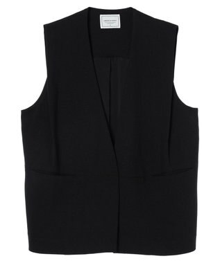 AMERICAN HOLIC 丈違いニュアンスベスト Black