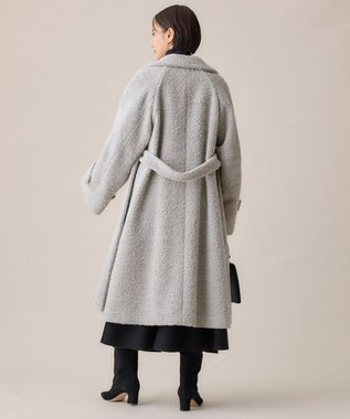 自由区 S FLUFFYステンカラー コート ライトグレー系