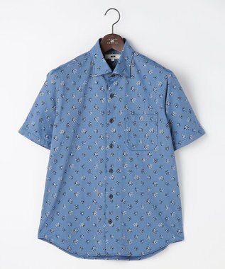 JOSEPH ABBOUD 【ジャージー素材・ストレッチ・イージーケア】コンパクトジャージープリント シャツ ネイビー系5