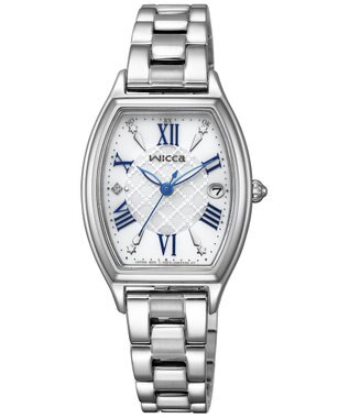 CITIZEN 【トノー型 ソーラーテック電波時計】大人可愛い 樽型ウオッチ KS4-014-11 シルバー