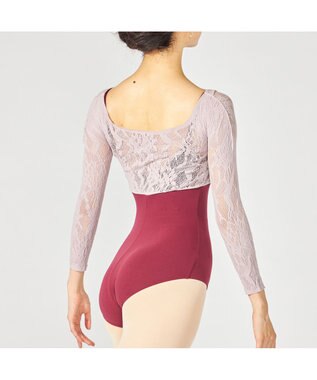 Chacott 【ノーソイングニット】7分袖レオタード ワインレッド