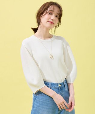 ANY パフスリーブニットプルオーバー オフ