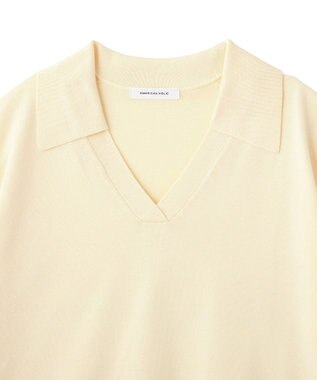AMERICAN HOLIC フレンチスリーブスキッパールーズニットプルオーバー Yellow