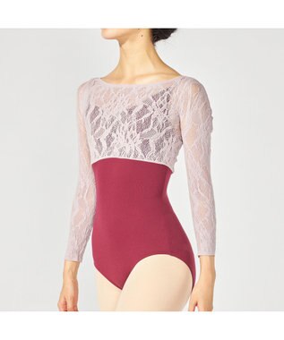 Chacott 【ノーソイングニット】7分袖レオタード ワインレッド