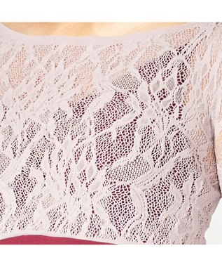 Chacott 【ノーソイングニット】7分袖レオタード ワインレッド