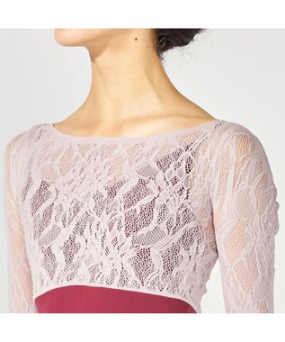 Chacott 【ノーソイングニット】7分袖レオタード ワインレッド