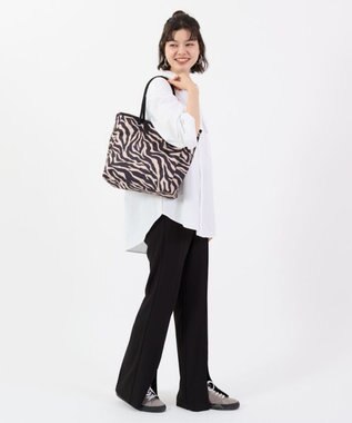 LeSportsac ML 2 WAY TOTE        /ラフィアゼブラ/ブラック ラフィアゼブラ/ブラック