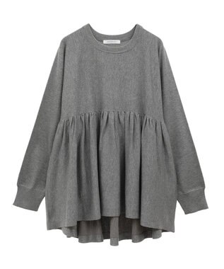 AMERICAN HOLIC ティアードギャザーニットプルオーバー Gray Mixture