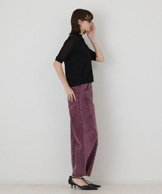 GRACE CONTINENTAL ハーフスリーブニットカーディガン ブラック