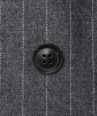 BEIGE， DELAND / ウールピンストライプダブルジャケット Gray St.