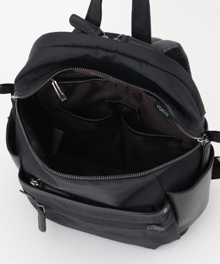 Y'SACCS 【ナイロンタフタ×リサイクルレザー】デイリーミニリュック ブラック