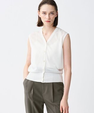 uncrave シアーニット ノースリーブベスト オフ