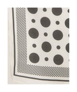 UNBILLION カシュネ cache nez / ドット柄スカーフ ホワイト