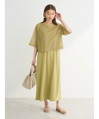 Green Parks ＳＥＴ２点　メッシュ＋ノースリーブワンピース Green