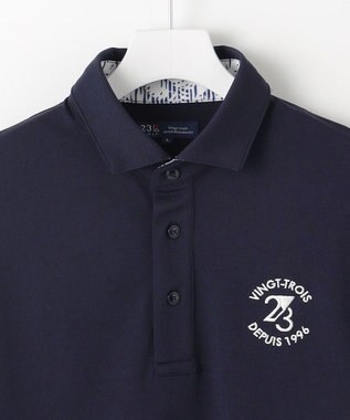 23区GOLF 【MEN】エイトムーブカノコ ストレッチポロシャツ ネイビー系