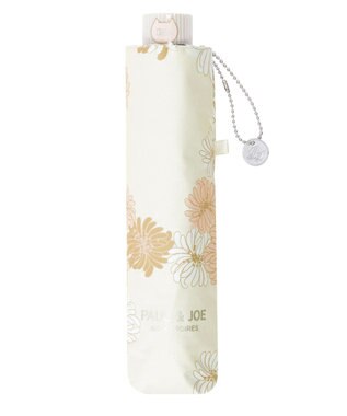 MOONBAT 【一級遮光/軽量】PAUL & JOE 晴雨兼用 日傘 折りたたみ傘 総柄クリザンテーム 遮熱 UV ホワイト