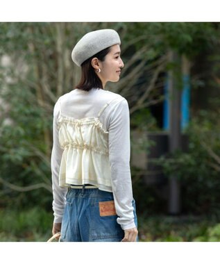 林八百吉商店 un chapeau　ペーパーブレードベレー グレー