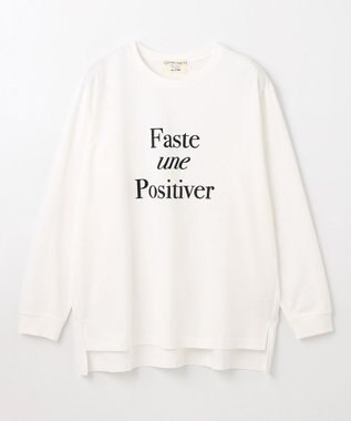 ANY L 【洗濯機可/接触冷感/UVケア】オーガビッツロングスリーブTシャツ オフ×ロゴ