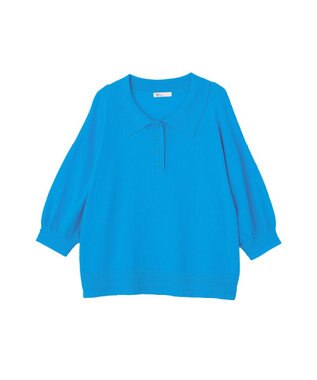 CRAFT STANDARD BOUTIQUE ポロニットプルオーバー Blue