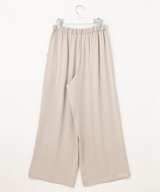 自由区 L 【洗える】チンツサテンタンブラー ワイドパンツ ベージュ系