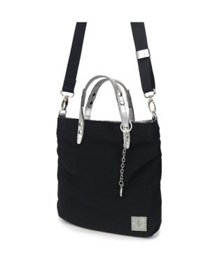 Regalo Felice 【超軽量 / ショルダー付き】2wayトート小 / REGALO BKS(ブラック×シルバー)