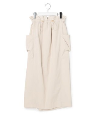23区 【撥水加工/洗える】ブライトタフタ ドロスト スカート ベージュ系