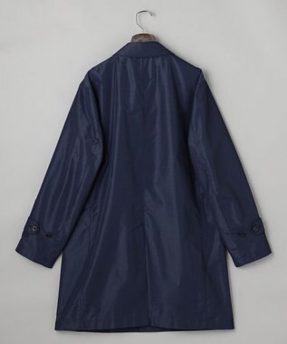 GOTAIRIKU ダウンライナー装着可【半裏仕様】メランジシャンブレー ステンカラースプリングコート ダルブルー系