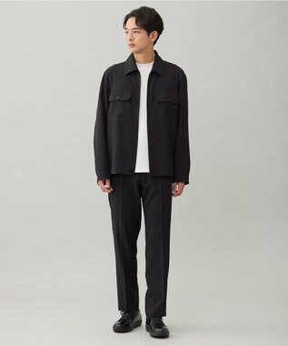 UNFILO MENS 【OCEANS 雑誌・web・YouTube 掲載】WOOL TOUCH 機能美パンツ スリム【東レ開発のウール見え高機能素材】 ブラック