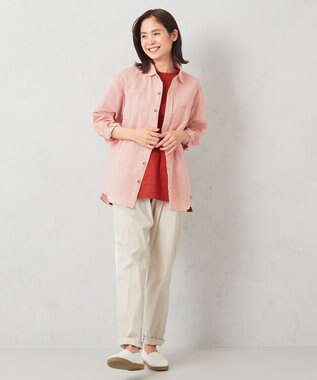 JOSEPH ABBOUD MOUNTAIN 【SPACE／UNISEX】オーガニックコットン ヴィンテージ　カラーTシャツ オレンジ系