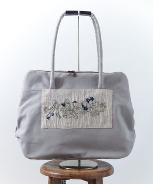 スミレの押し花刺繍バッグ big size / AND WOOL | ファッション通販 