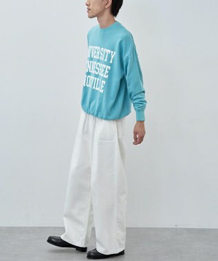 CRAFT STANDARD BOUTIQUE 【ユニセックス】裏毛プリントスウェット Blue Green