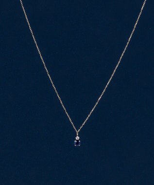 Phoebe 【K10】ジュエルラックネックレス　サファイア/9月誕生石/天然石/全長:40cm ゴールド