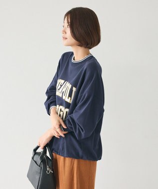 CRAFT STANDARD BOUTIQUE 【ユニセックス】裏毛プリントスウェット Navy