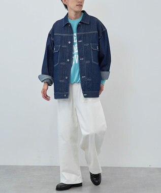 CRAFT STANDARD BOUTIQUE 【ユニセックス】裏毛プリントスウェット Blue Green