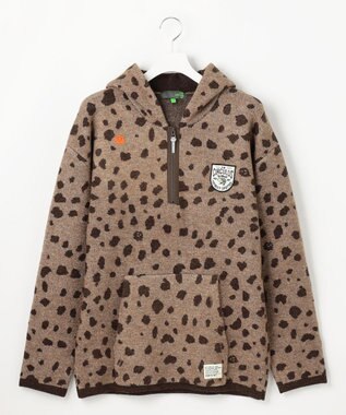 PW CIRCULUS 【MEN】SNOW LEOPARD柄フーディー ベージュ系5