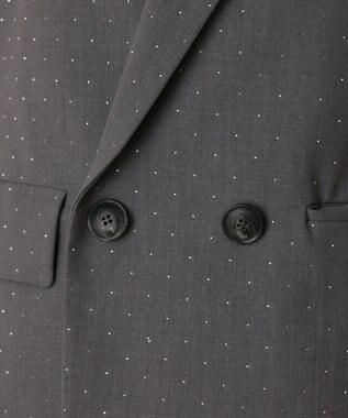 GRACE CONTINENTAL イレヘムビジュージレジャケット グレー