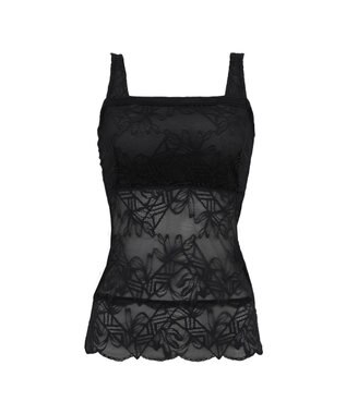 BRADELIS New York 【BRADELIS New York】レーシィブラキャミ25S1 ノンワイヤー 補正 ブラトップ カップ付き ブラック