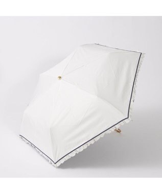 UNBILLION カシュネ cachenez / 【晴雨兼用】【日傘】 【UV カット率99.999.9％以上】PUヒートカットフリルミニ折りたたみ傘 ホワイト