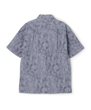 JOSEPH HOMME 【新型】アブストラクトジャガードストレッチ 　レギュラーカラー半袖シャツ スカイブルー系