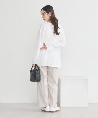 earth music&ecology ラインストーンチュールドッキングプルオーバー Ivory