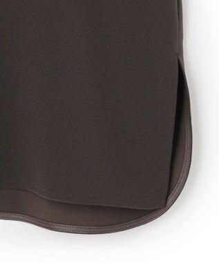 23区 ストレッチジョーゼット スキッパー ブラウス ダークブラウン系